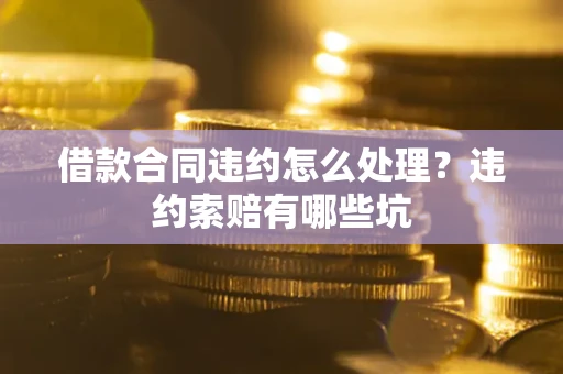 武汉借款合同违约怎么处理？违约索赔有哪些坑