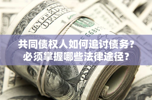 武汉共同债权人如何追讨债务？必须掌握哪些法律途径？
