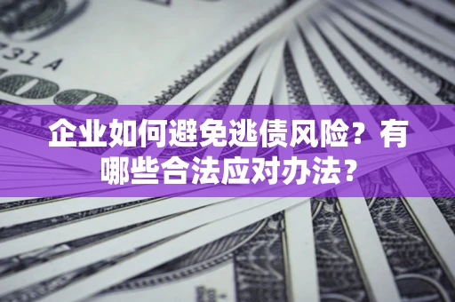 武汉企业如何避免逃债风险？有哪些合法应对办法？