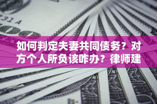 武汉如何判定夫妻共同债务？对方个人所负该咋办？律师建议