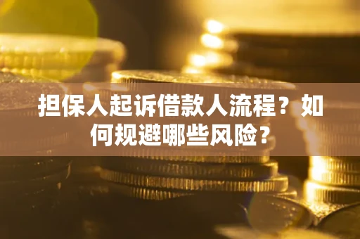 武汉担保人起诉借款人流程？如何规避哪些风险？