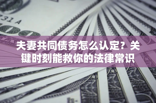 武汉夫妻共同债务怎么认定？关键时刻能救你的法律常识