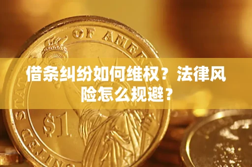 武汉借条纠纷如何维权？法律风险怎么规避？